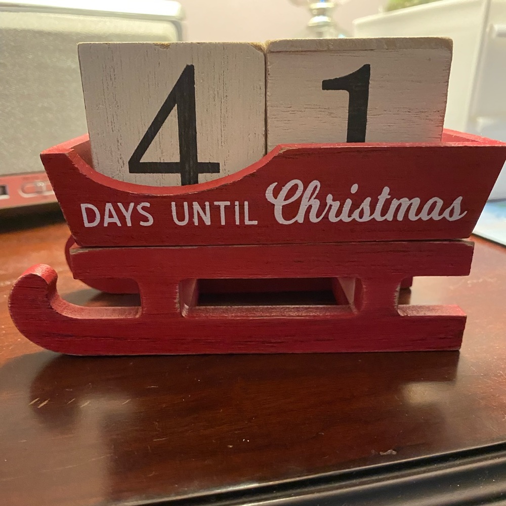 Days until Christmas sleigh